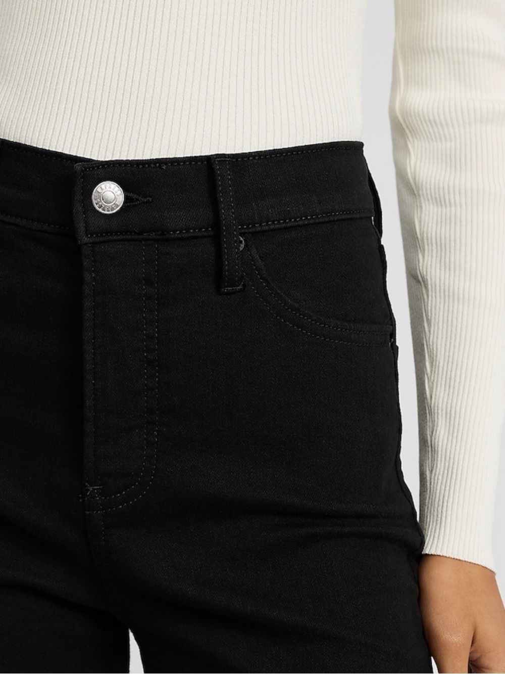 Express High Waisted Black Ankle Jeans - Picture 7 of 10